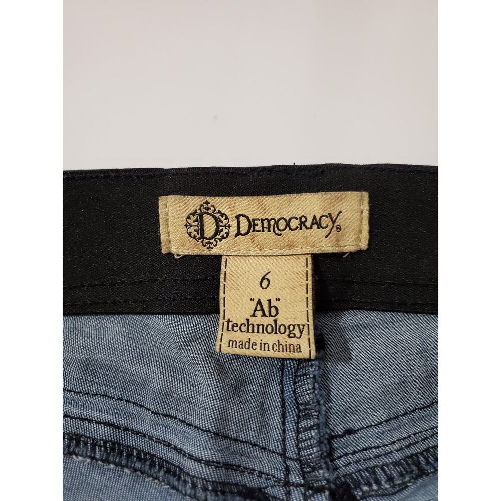 Democracy Ab Technology Distressed Medium Wash Skinny Jeans Womens Size 6 - Picture 7 of 9